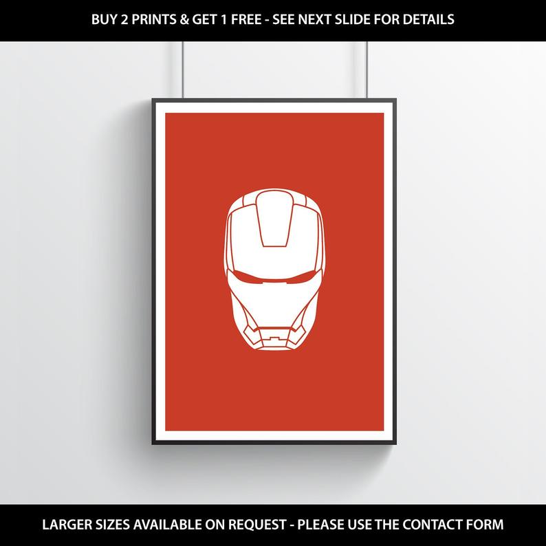 794x794 Iron Man Icon Wall Print Poster Character Avengers Etsy