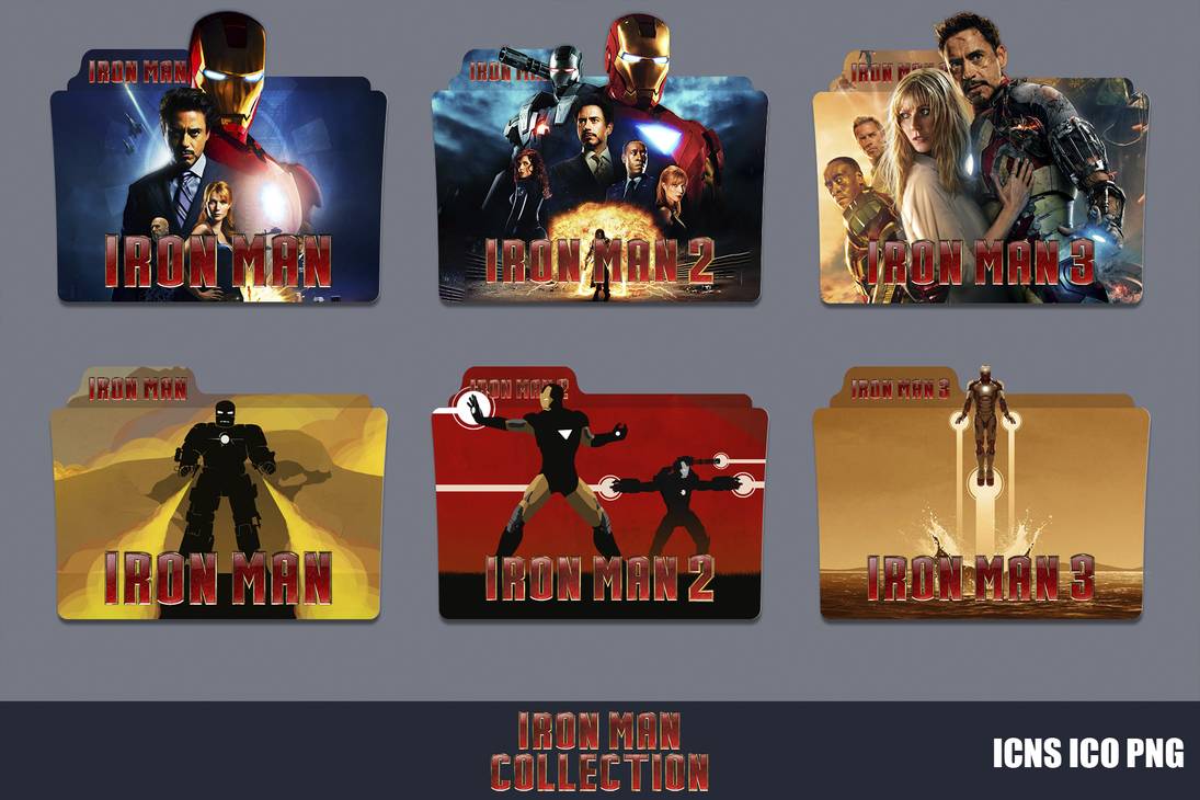1095x730 Iron Man Collection Folder Icon Pack