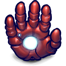 256x256 Comics Ironman Hand Icon