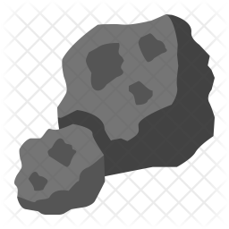 256x256 Iron Ore Icon Of Flat Style