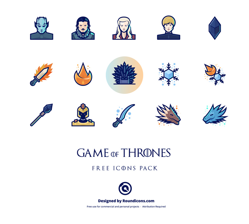 800x720 Game Of Thrones Icons Set