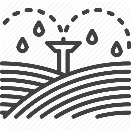 512x512 Agriculture, Farming, Irrigation, Sprinkler, Water Icon