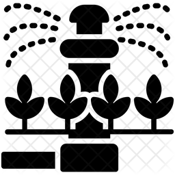 256x256 Water Sprinkler Icon Of Glyph Style