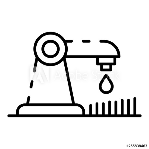 500x500 Water Drop Irrigation Icon Outline Water Drop Irrigation Vector