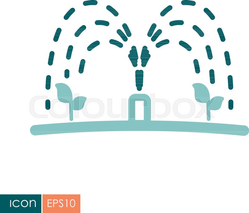 800x686 Automatic Irrigation Sprinkler Icon Stock Vector Colourbox