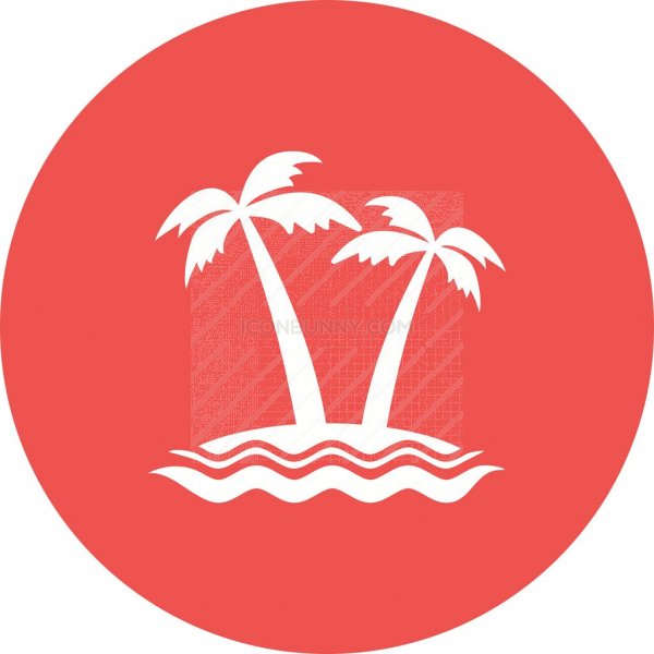 600x600 Island Flat Round Icon