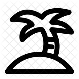 256x256 Island Icon Of Line Style