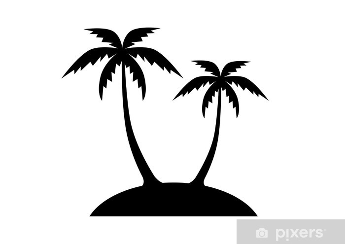 700x495 Island Icon On White Background Wall Mural