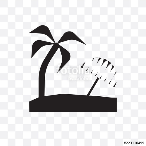 500x500 Island Icon Isolated On Transparent Background Simple