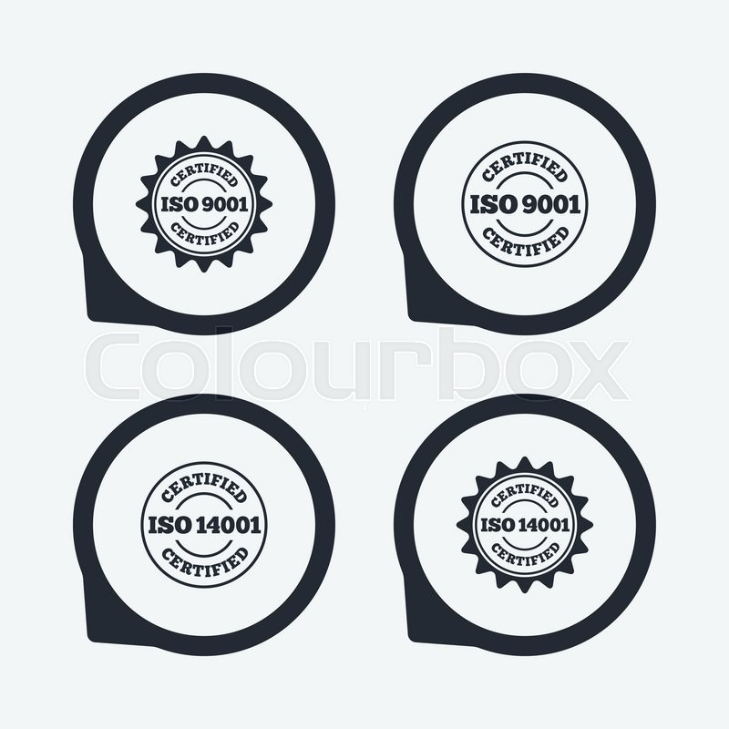800x800 Iso And Certified Icons Stock Vector Colourbox