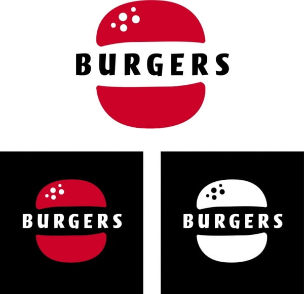600x582 Fast Food Logotype Burgers Icon Isolation Free