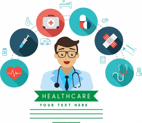 468x405 Healthcare Background Doctor Icon Medical Symbols Isolation