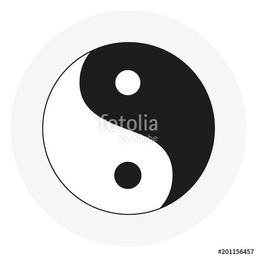 500x500 Yin And Yang Circle Web Icon On Isolation Background Stock Image