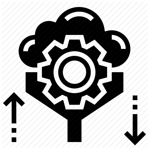 512x512 Cloud, Data, Filter, Gear, Isolation Icon