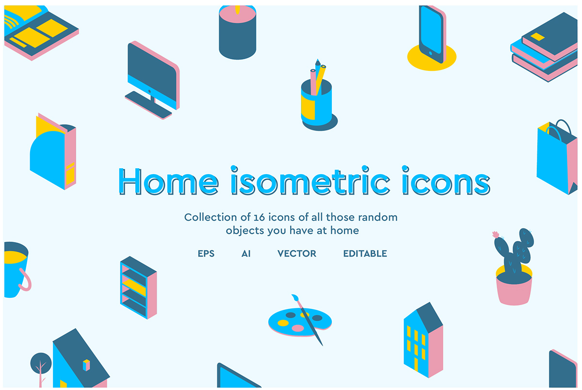 1200x804 Home Isometric Icons On Behance