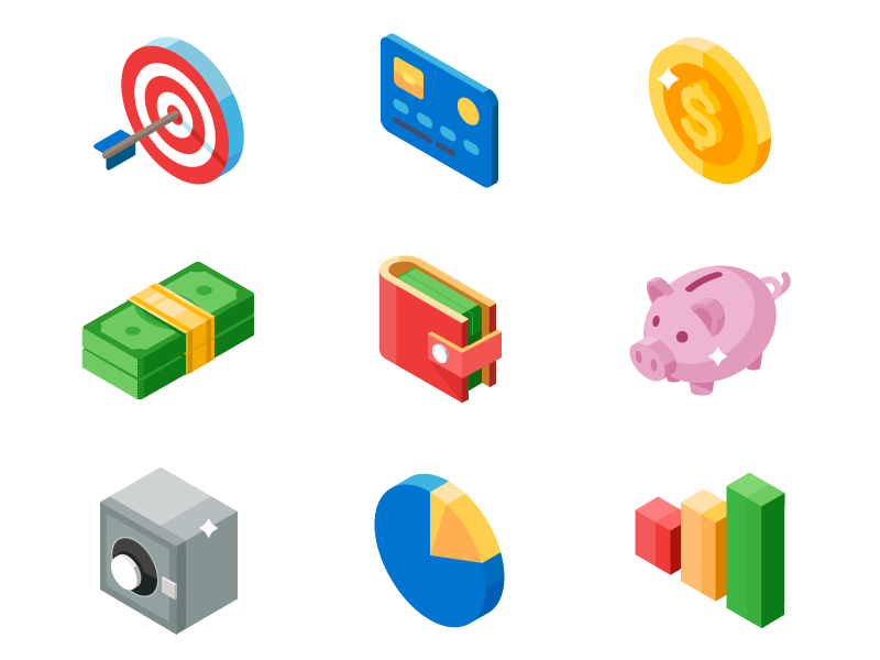800x600 Isometric Icon Set