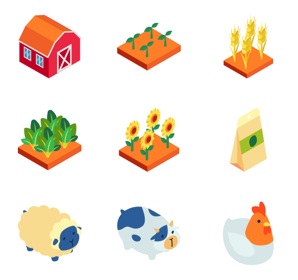 600x564 Isometric Icons