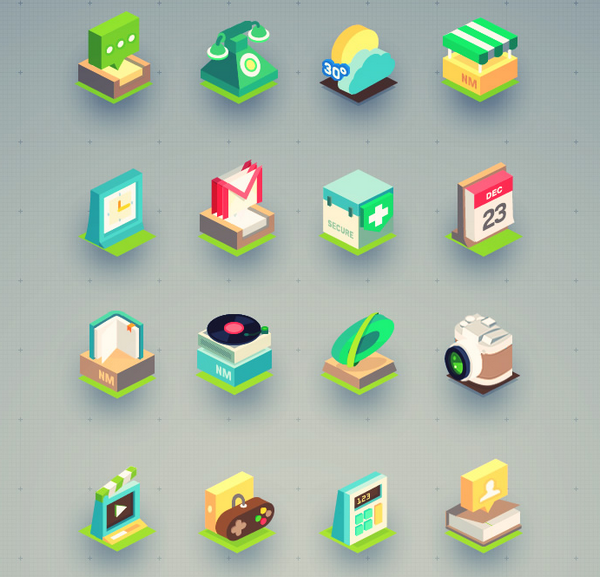 600x577 Isometric Icons Refreshing Way Of Showing Dimension Ewebdesign