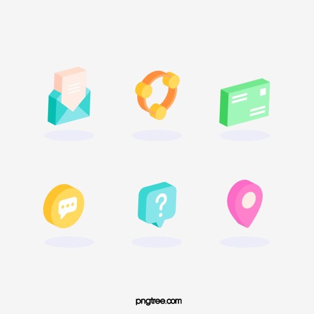 640x640 Macaron Color Fresh Style Isometric Mobile Communication Icon