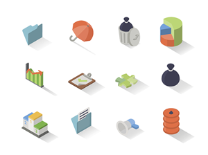 300x224 Isometric Icon Set Graphicburger