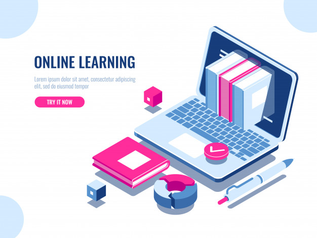 626x469 Catalog Of Online Courses Isometric Icon, Online Education