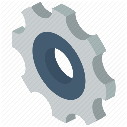 512x512 Cog, Essentials, Iso, Isometric Icon