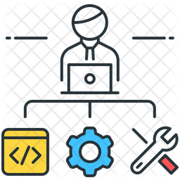 256x256 It Department Icon Of Colored Outline Style