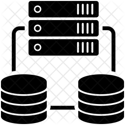 256x256 Data Infrastructure Icon Of Glyph Style