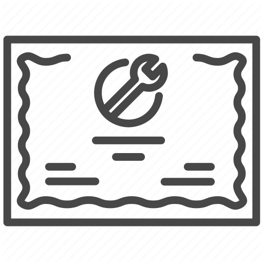 512x512 Certificate, Helpdesk, It, Mechanic, Professional, Standard