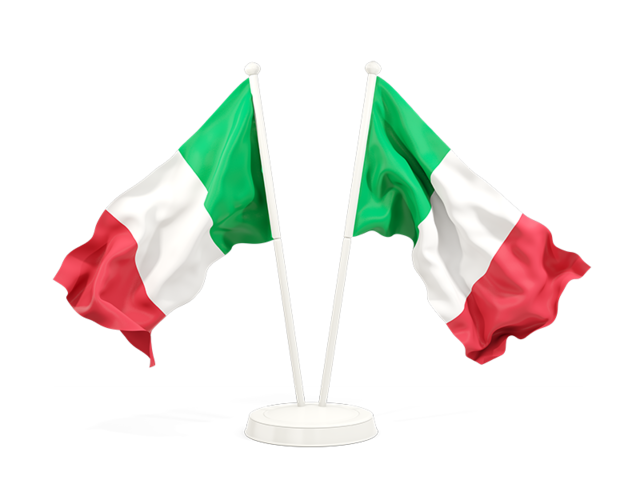 640x480 Two Waving Flags Illustration Of Flag Of Italy