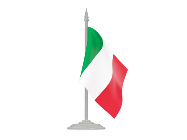640x480 Flag With Flagpole Illustration Of Flag Of Italy