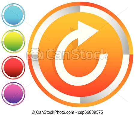 450x384 Circular Arrow Icon Revolve, Rotate, Iteration Concept Icon