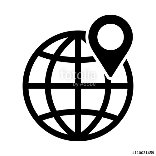 500x500 Itinerary Map Navigation Locationtravel Icon Stock Image