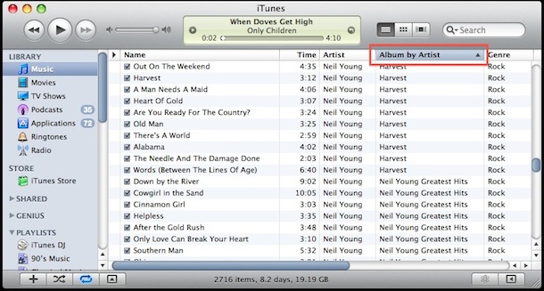 610x327 Sort Your Itunes Music With Album