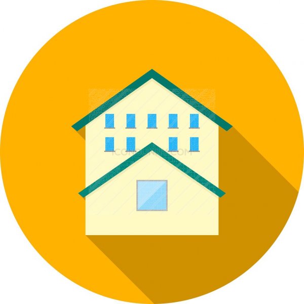 600x600 House Iv Flat Shadowed Icon