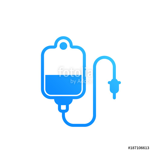 500x500 Iv Bag Vector Icon On White Stock Image And Royalty Free Vector