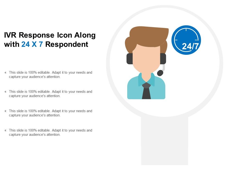 960x720 Ivr Response Icon Along With X Respondent Ppt Images