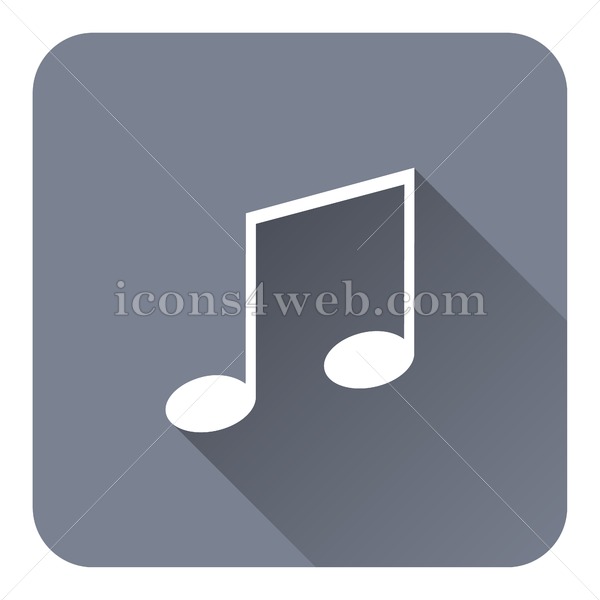 600x600 Music Flat Icon With Long Shadow Vector