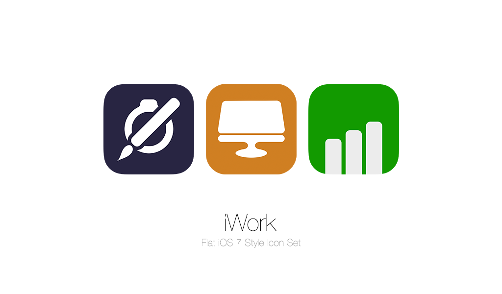 1024x600 Iwork Flat Ios Style Icon Pack