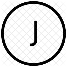 256x256 J Icon Of Line Style
