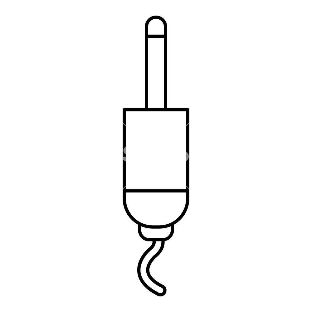 1000x1000 Jack Cable Icon Outline Illustration Of Jack Cable Vector Icon