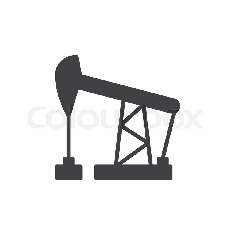 800x800 Oil Pump Jack Icon Vector, Filled Flat Stock Vector Colourbox