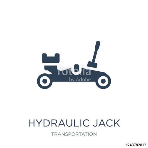 500x500 Hydraulic Jack Icon Vector On White Background, Hydraulic Jack