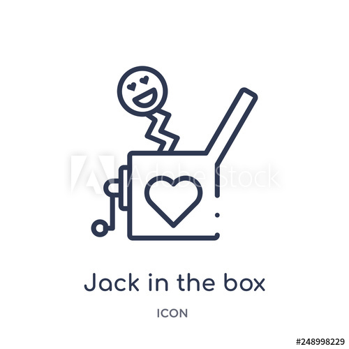 500x500 Jack In The Box Icon From Valentines Day Outline Collection Thin