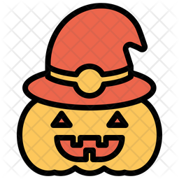 256x256 Jack O Lantern Icon Of Colored Outline Style