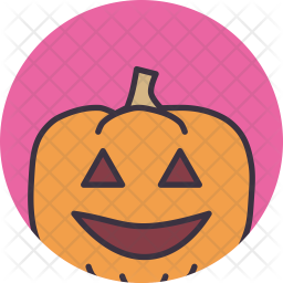256x256 Jack O Lantern Icon Of Flat Style