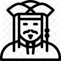 256x256 Jack Sparrow Icon Of Line Style