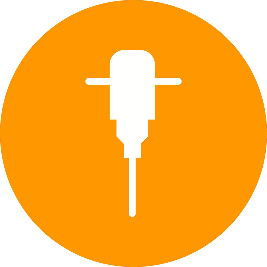 1024x1024 Jack Hammer Flat Round Icon