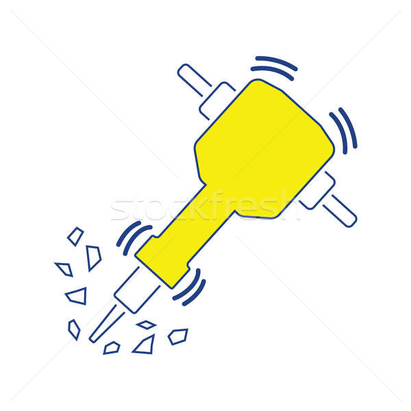600x600 Icon Of Construction Jackhammer Vector Illustration Pavel