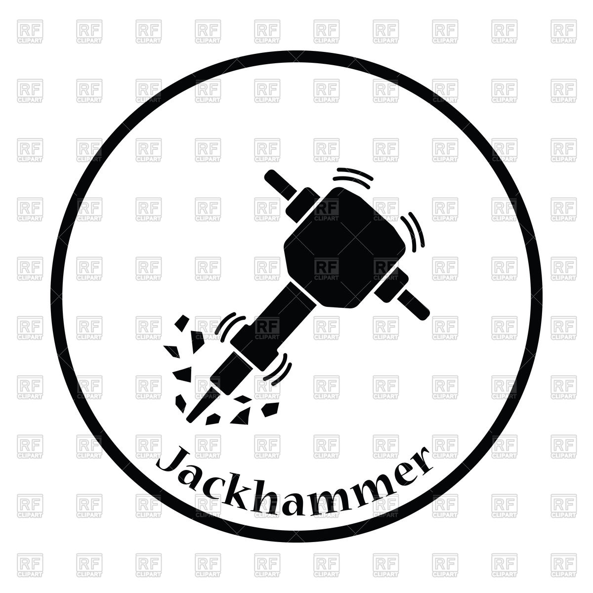 1200x1200 Icon Of Construction Jackhammer Vector Image Of Signs, Symbols